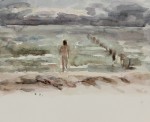 Herbstbad (Hiddensee), Aquarell, 2011